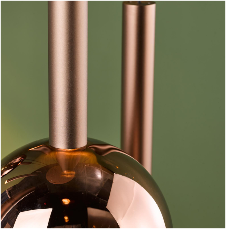 Telis 9Lt Cluster Pendant Light-  Matt Bronze and Bronze Ombre Glass LED