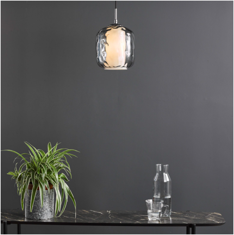 Majella Pendant Light- Polished Chrome/ Aged Brass Finishes