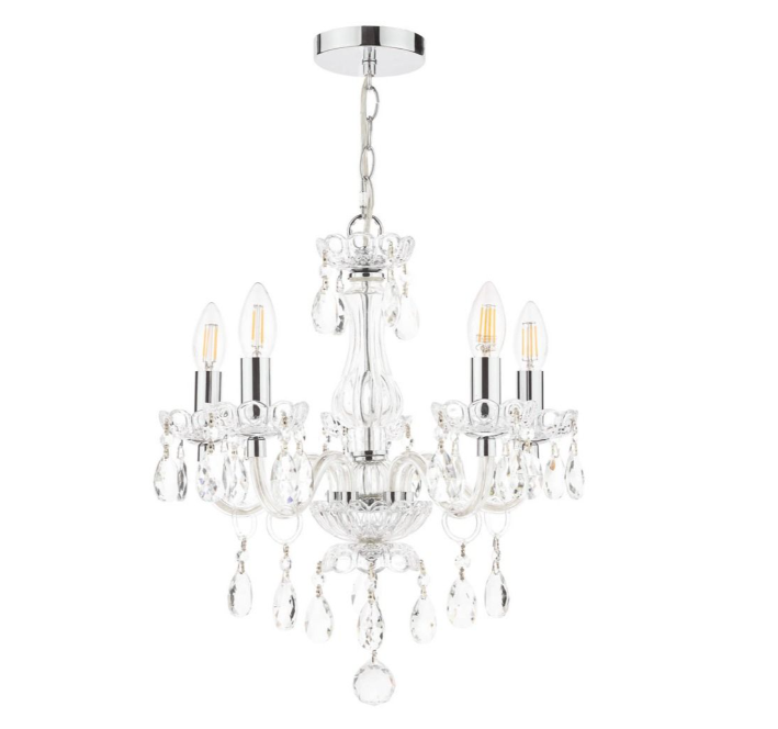 Harriet 3/5 Light Chandelier- Polished Chrome