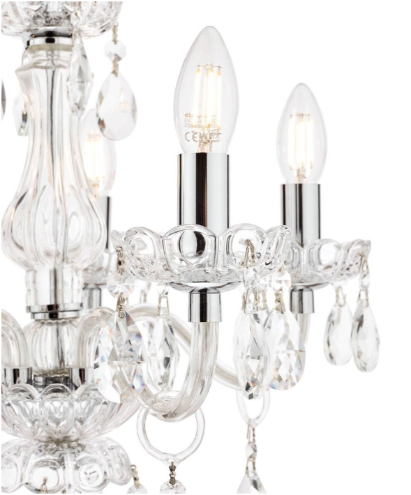 Harriet 3/5 Light Chandelier- Polished Chrome