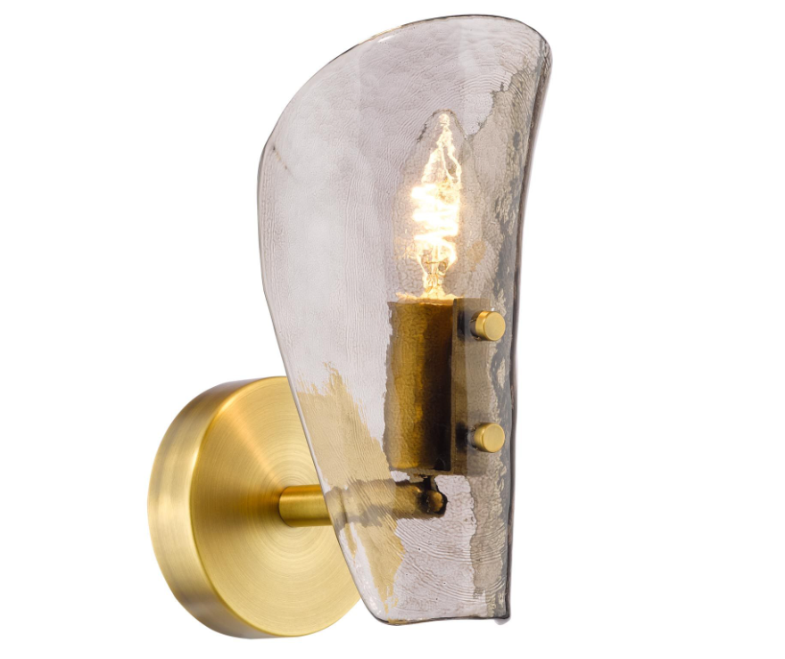 Ordelle Adjustable Wall Light- Antique Bronze and Tea Smoked Glass
