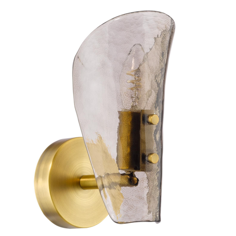 Ordelle Adjustable Wall Light- Antique Bronze and Tea Smoked Glass