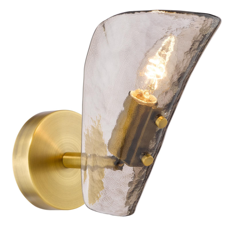 Ordelle Adjustable Wall Light- Antique Bronze and Tea Smoked Glass