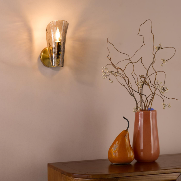 Ordelle Adjustable Wall Light- Antique Bronze and Tea Smoked Glass