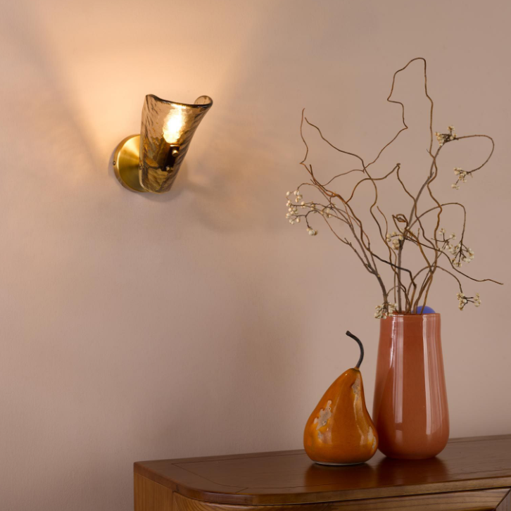 Ordelle Adjustable Wall Light- Antique Bronze and Tea Smoked Glass