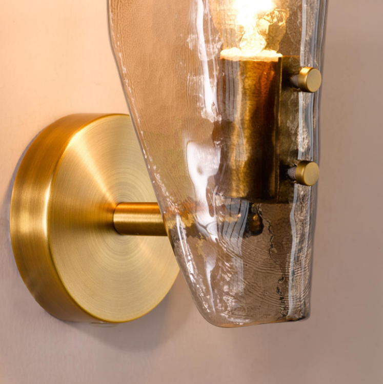 Ordelle Adjustable Wall Light- Antique Bronze and Tea Smoked Glass