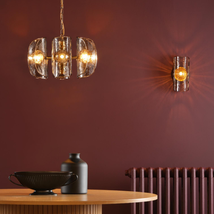 Megara Wall Light- Antique Bronze and Tea Smoked Glass