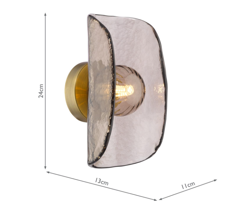 Megara Wall Light- Antique Bronze and Tea Smoked Glass