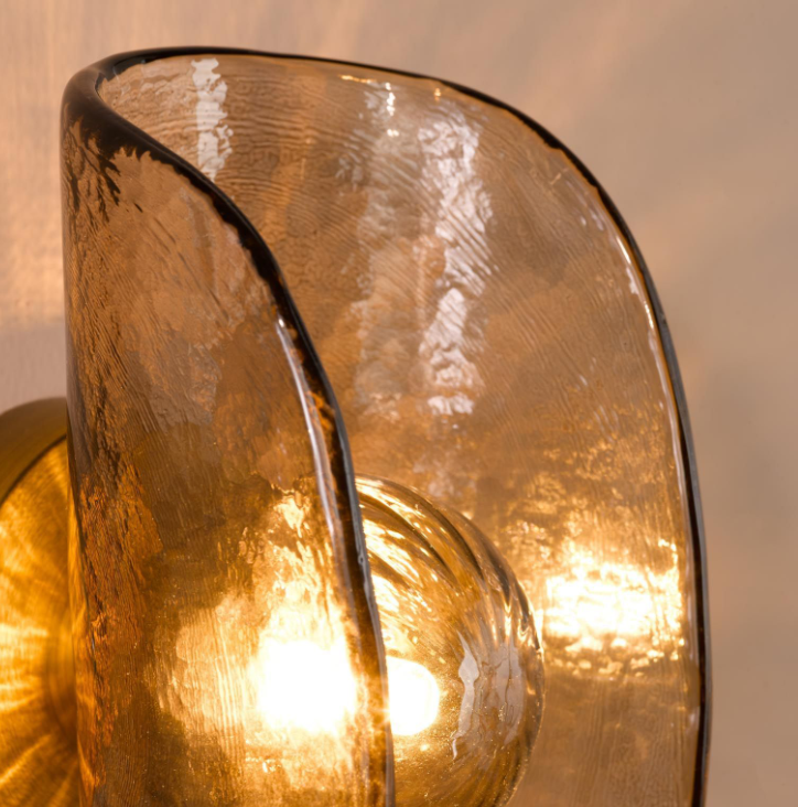 Megara Wall Light- Antique Bronze and Tea Smoked Glass
