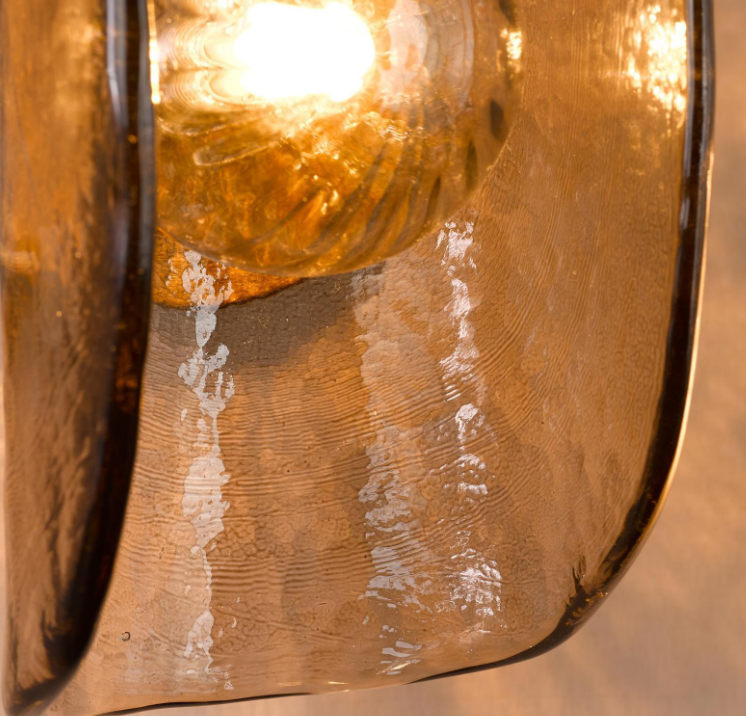 Megara Wall Light- Antique Bronze and Tea Smoked Glass