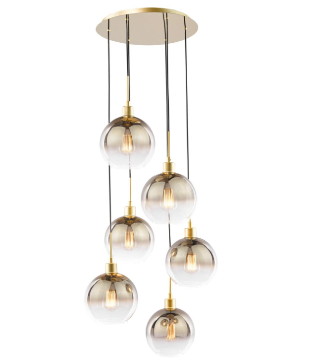 Lycia 6 Light Cluster Pendant- Various Finishes