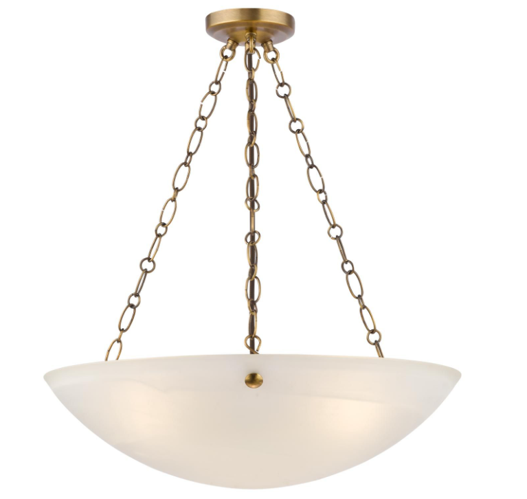 Keita 3 Light Ceiling Light - Antique Bronze and Alabaster Glass