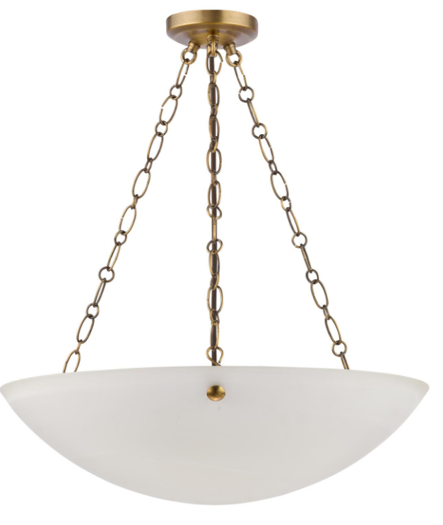 Keita 3 Light Ceiling Light - Antique Bronze and Alabaster Glass