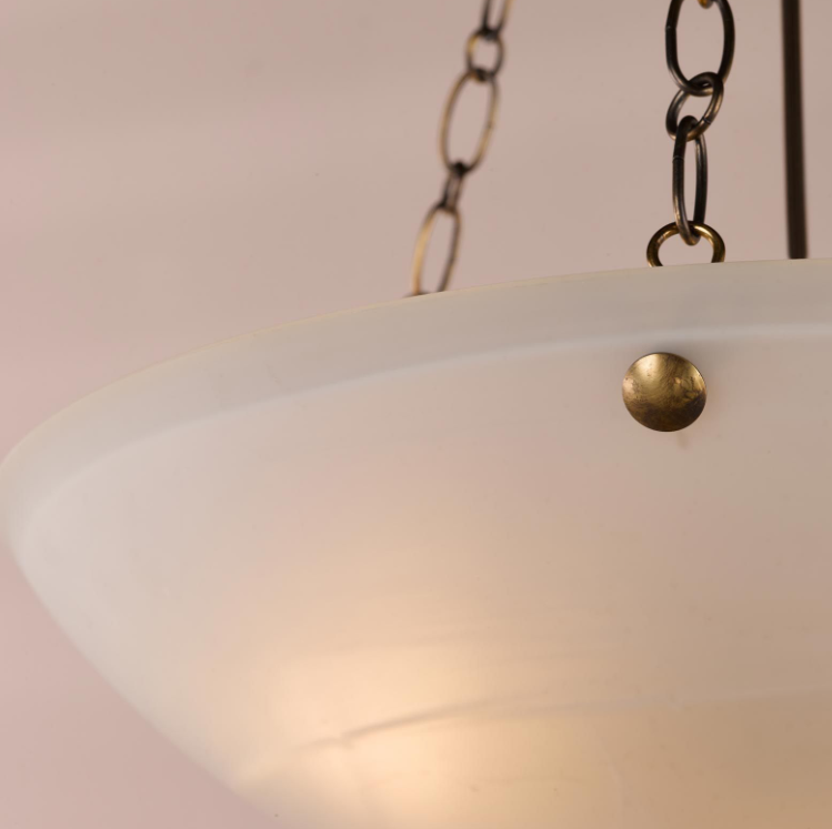 Keita 3 Light Ceiling Light - Antique Bronze and Alabaster Glass