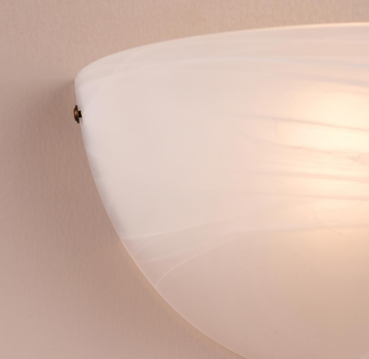 Keita Wall Light- Alabaster Glass and Antique Bronze