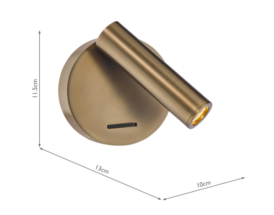 Itala LED Single Spotlight- Antique Bronze/ Matt Black