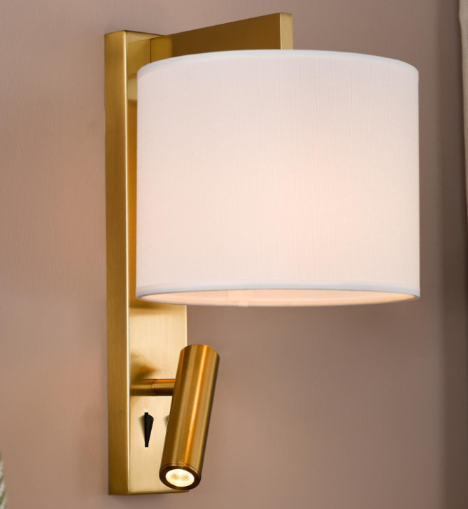 Itala Wall Light With Shade LED- Antique Bronze/ Matt Black