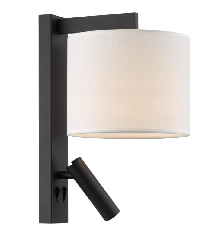 Itala Wall Light With Shade LED- Antique Bronze/ Matt Black