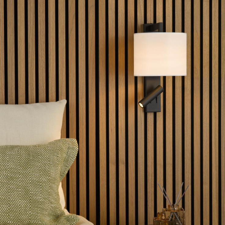 Itala Wall Light With Shade LED- Antique Bronze/ Matt Black