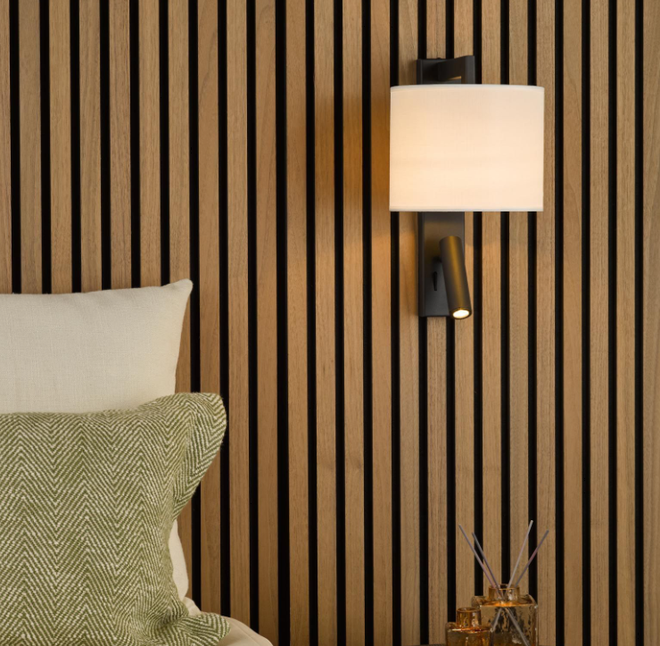Itala Wall Light With Shade LED- Antique Bronze/ Matt Black