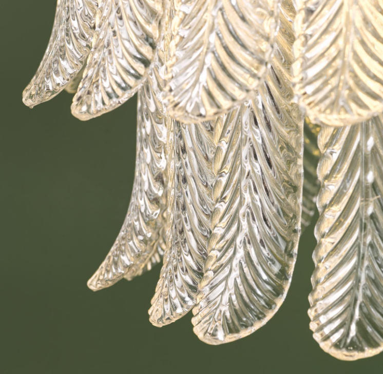 Irisen 6Lt Chandelier-  Polished Nickel / Natural Brass