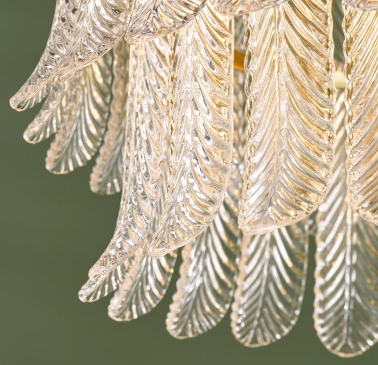 Irisen 6Lt Chandelier-  Polished Nickel / Natural Brass