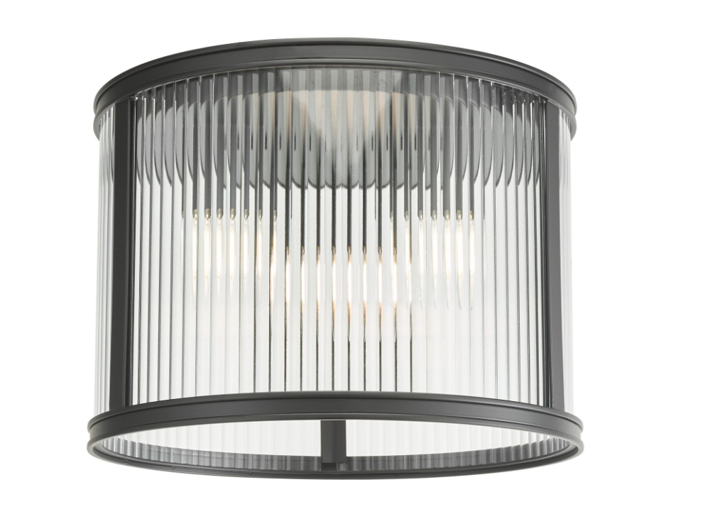 Bianka 3Lt Flush Light-  Satin Bronze/  Matt Black