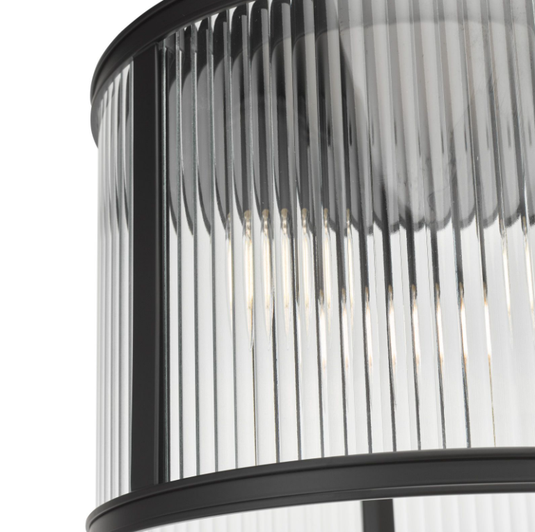 Bianka 3Lt Flush Light-  Satin Bronze/  Matt Black