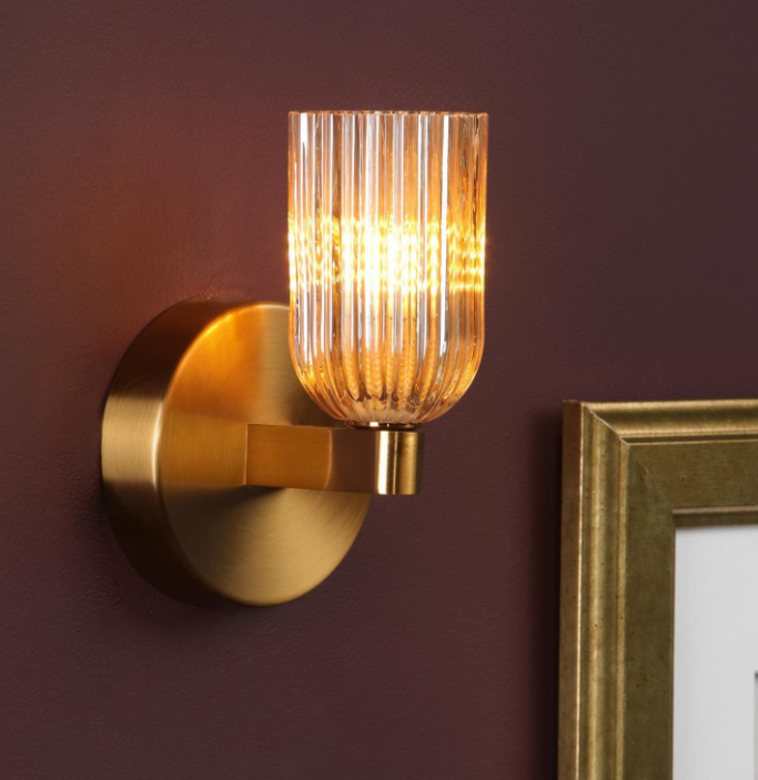Hilaria Bathroom Wall Light- Polished Chrome/ Antique Gold