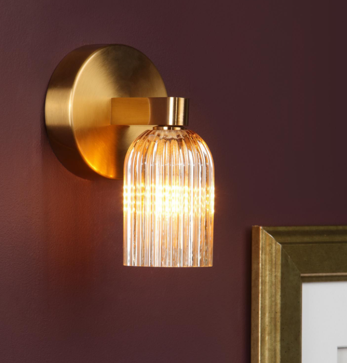 Hilaria Bathroom Wall Light- Polished Chrome/ Antique Gold