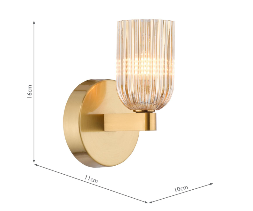 Hilaria Bathroom Wall Light- Polished Chrome/ Antique Gold