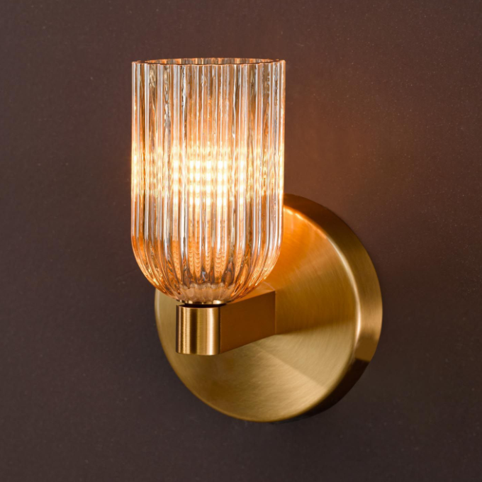 Hilaria Bathroom Wall Light- Polished Chrome/ Antique Gold