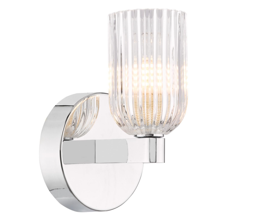 Hilaria Bathroom Wall Light- Polished Chrome/ Antique Gold