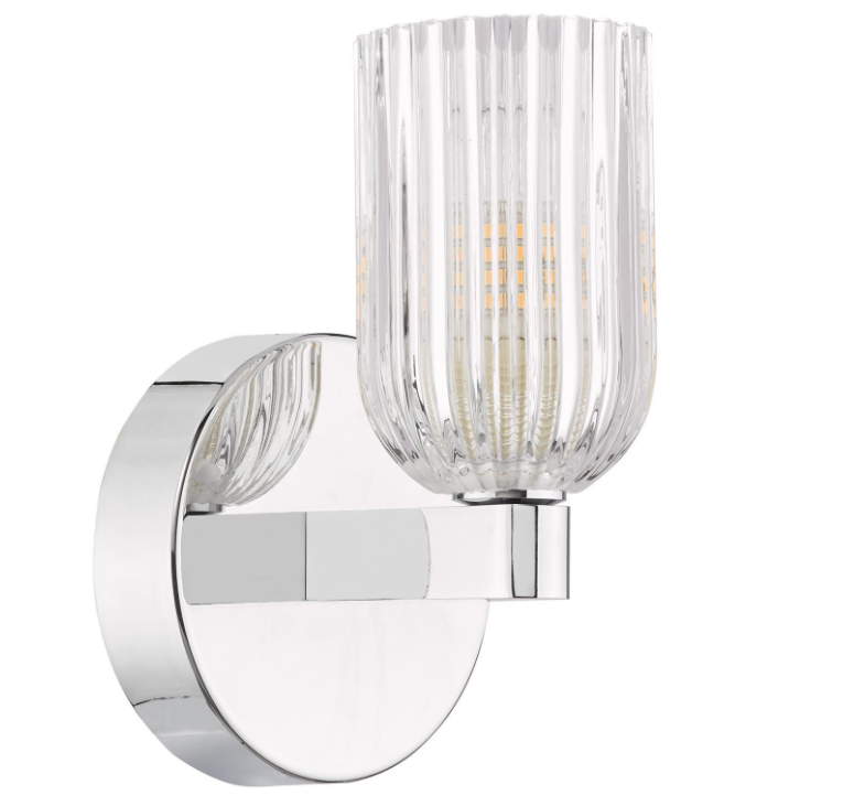 Hilaria Bathroom Wall Light- Polished Chrome/ Antique Gold