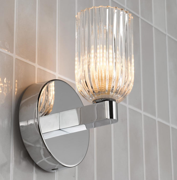 Hilaria Bathroom Wall Light- Polished Chrome/ Antique Gold