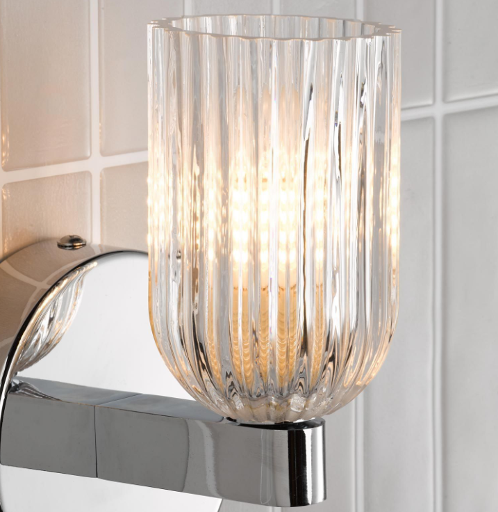 Hilaria Bathroom Wall Light- Polished Chrome/ Antique Gold