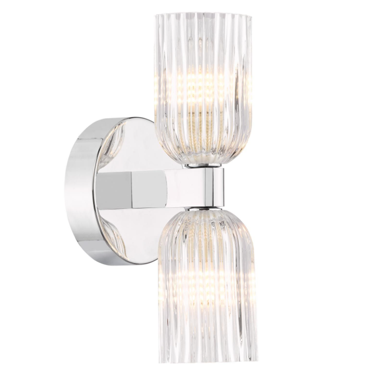 Hilaria Bathroom Wall Light- Polished Chrome/ Antique Gold