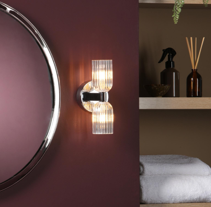 Hilaria Bathroom Wall Light- Polished Chrome/ Antique Gold