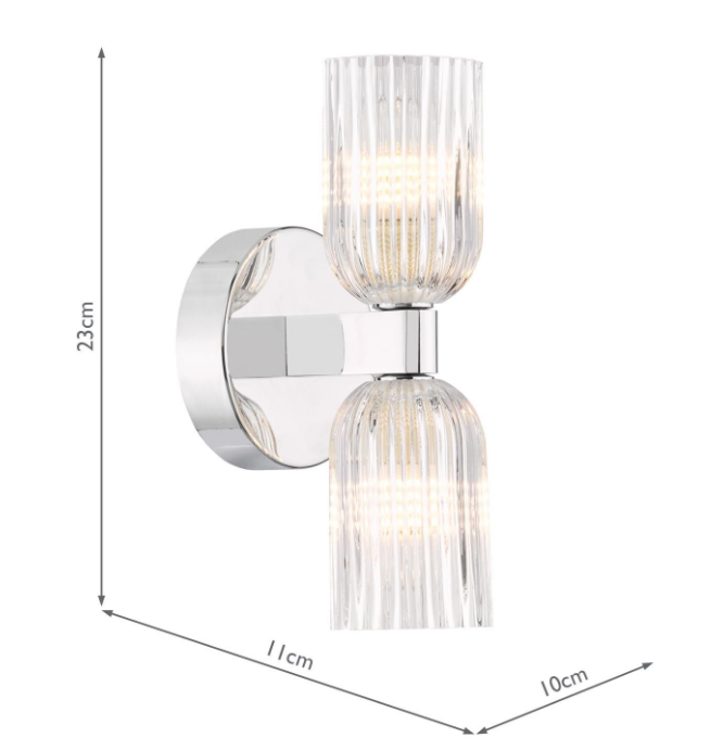 Hilaria Bathroom Wall Light- Polished Chrome/ Antique Gold