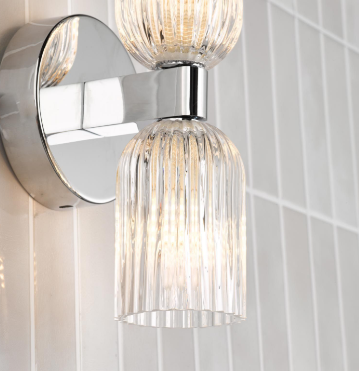 Hilaria Bathroom Wall Light- Polished Chrome/ Antique Gold