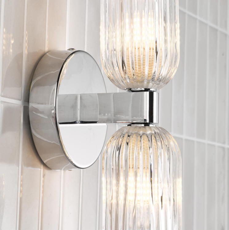 Hilaria Bathroom Wall Light- Polished Chrome/ Antique Gold