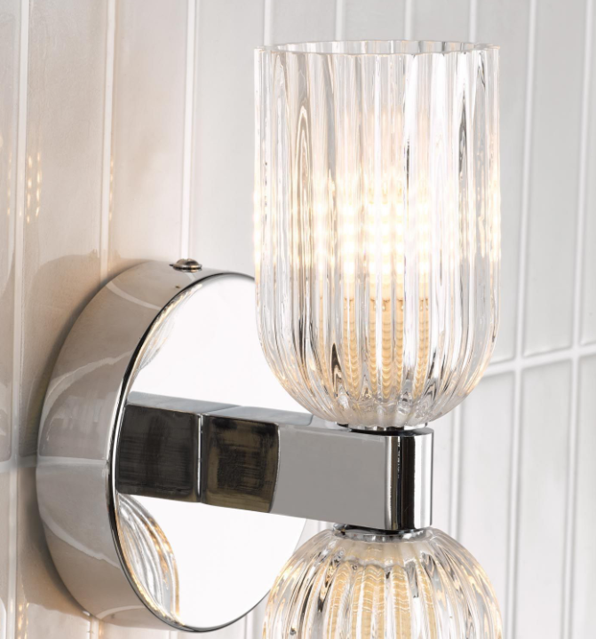 Hilaria Bathroom Wall Light- Polished Chrome/ Antique Gold