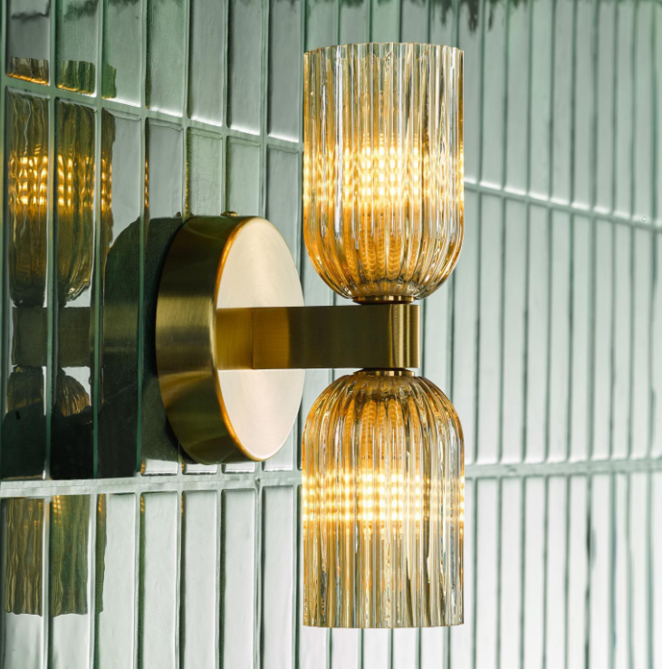 Hilaria Bathroom Wall Light- Polished Chrome/ Antique Gold