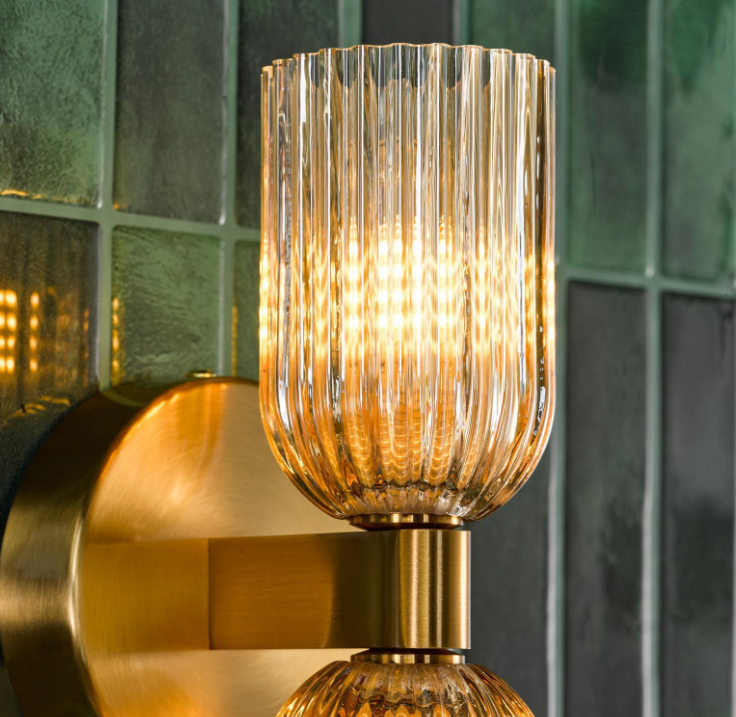 Hilaria Bathroom Wall Light- Polished Chrome/ Antique Gold