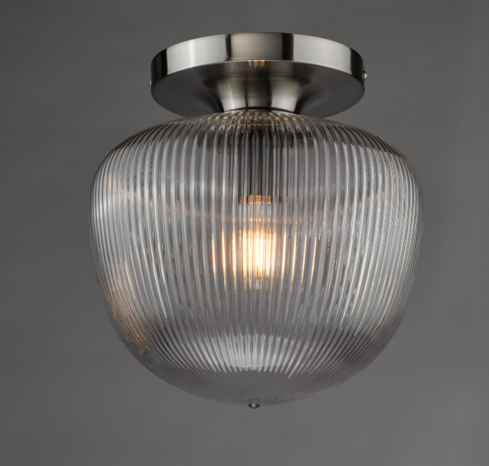 Abrielle Flush Light-  Brushed Nickel/ Brushed Bronze