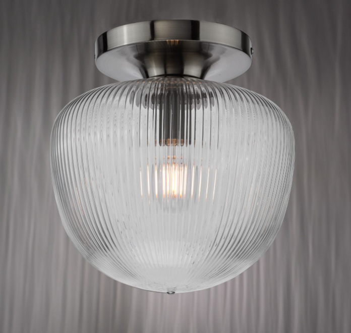Abrielle Flush Light-  Brushed Nickel/ Brushed Bronze