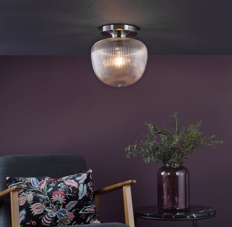Abrielle Flush Light-  Brushed Nickel/ Brushed Bronze