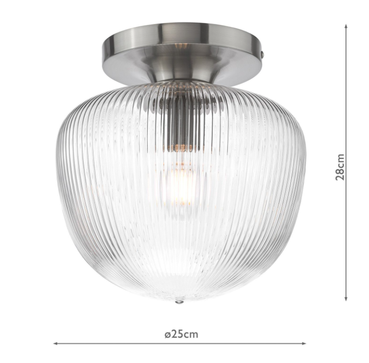 Abrielle Flush Light-  Brushed Nickel/ Brushed Bronze