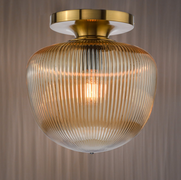 Abrielle Flush Light-  Brushed Nickel/ Brushed Bronze