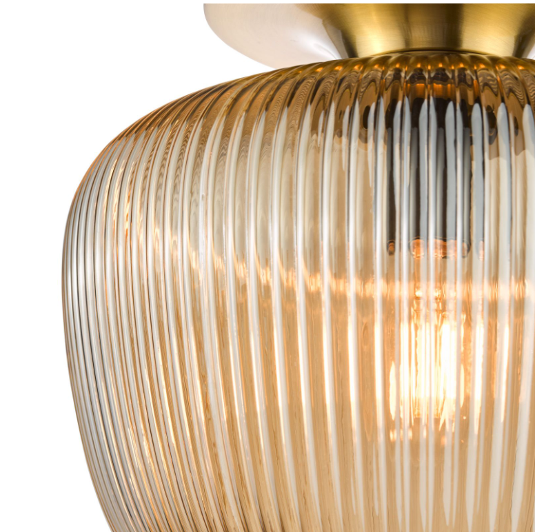 Abrielle Flush Light-  Brushed Nickel/ Brushed Bronze
